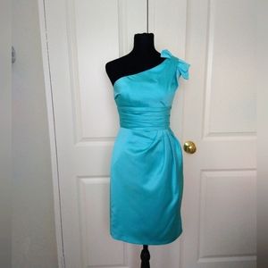David's Bridal Tiffany Blue Dress
